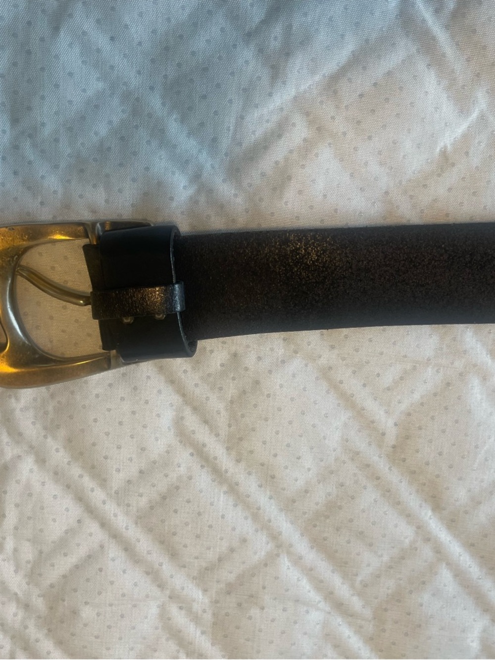 Dolce & Gabbana Black Leather Belt with Brushed Gold D&G Buckle - Picture 5 of 5